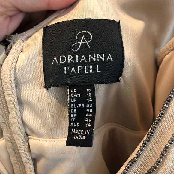 Adrianna Papell Sleeveless Beaded Tulle Gown - Picture 5 of 6